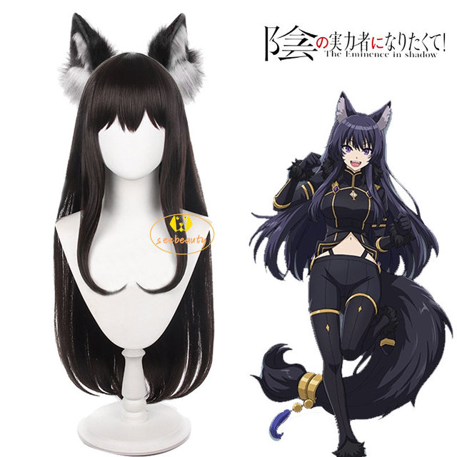 Delta Cosplay Wig The Eminence In Shadow Anime Cosplay Sara Black Long Hair Shadow  Garden Headband Accessory Women Role Play Cos - AliExpress